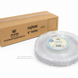 צלחת 9 וינטאג שקוף ארוז 10 (12 בקרטון)