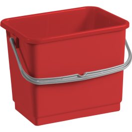 דלי 4 ליטר אדום לעגלות ניקיון