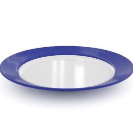 צלחת רובי מקושטת 26 ס"מ כחול כהה 24 בקרטון